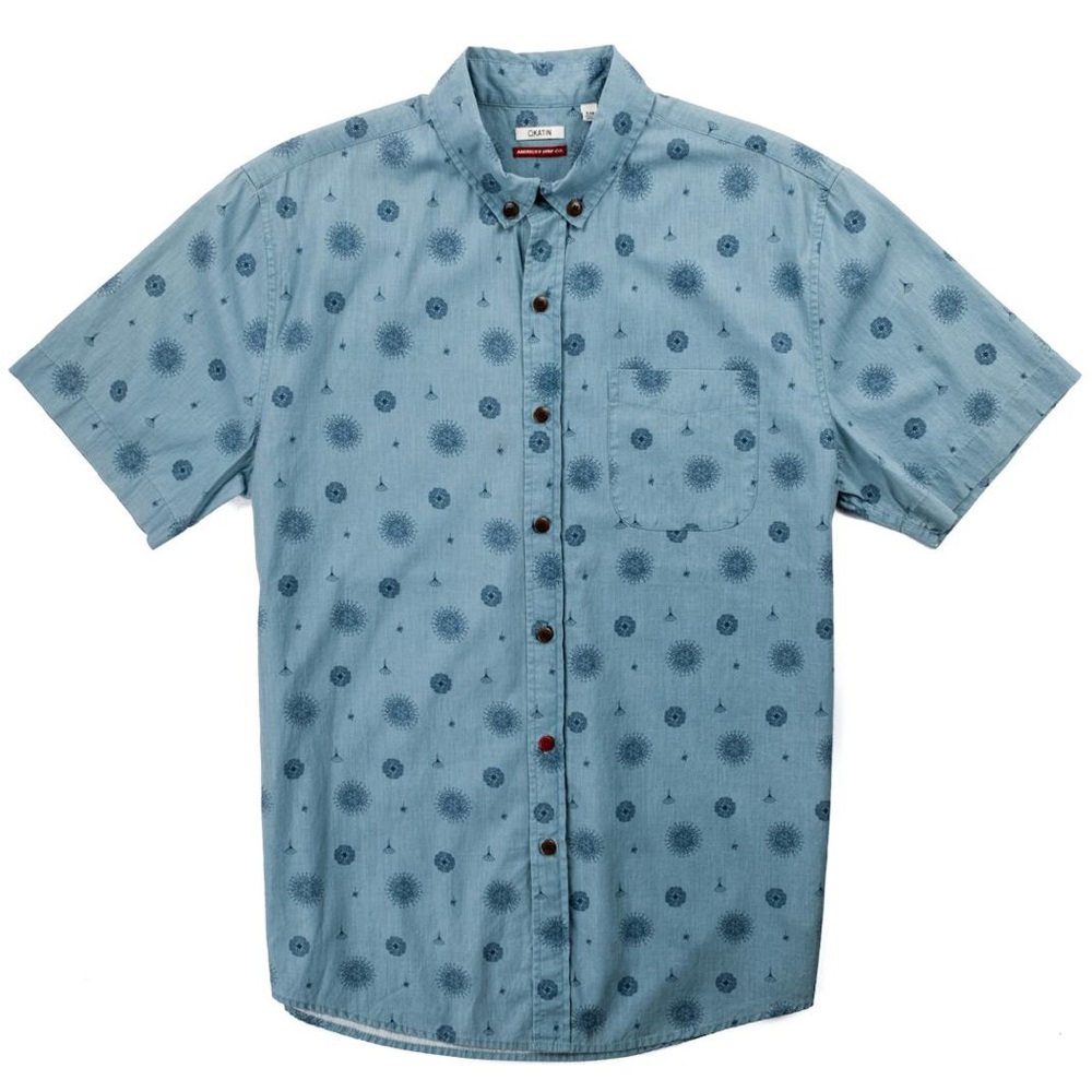 Katin Button Down Short Sleeve Shirt Men’s XL